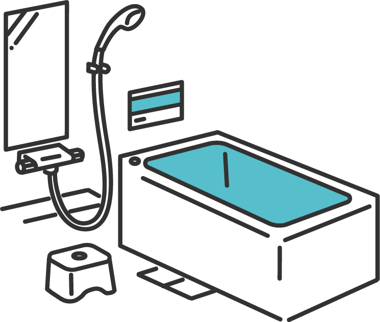 グループホームのお風呂のイラスト