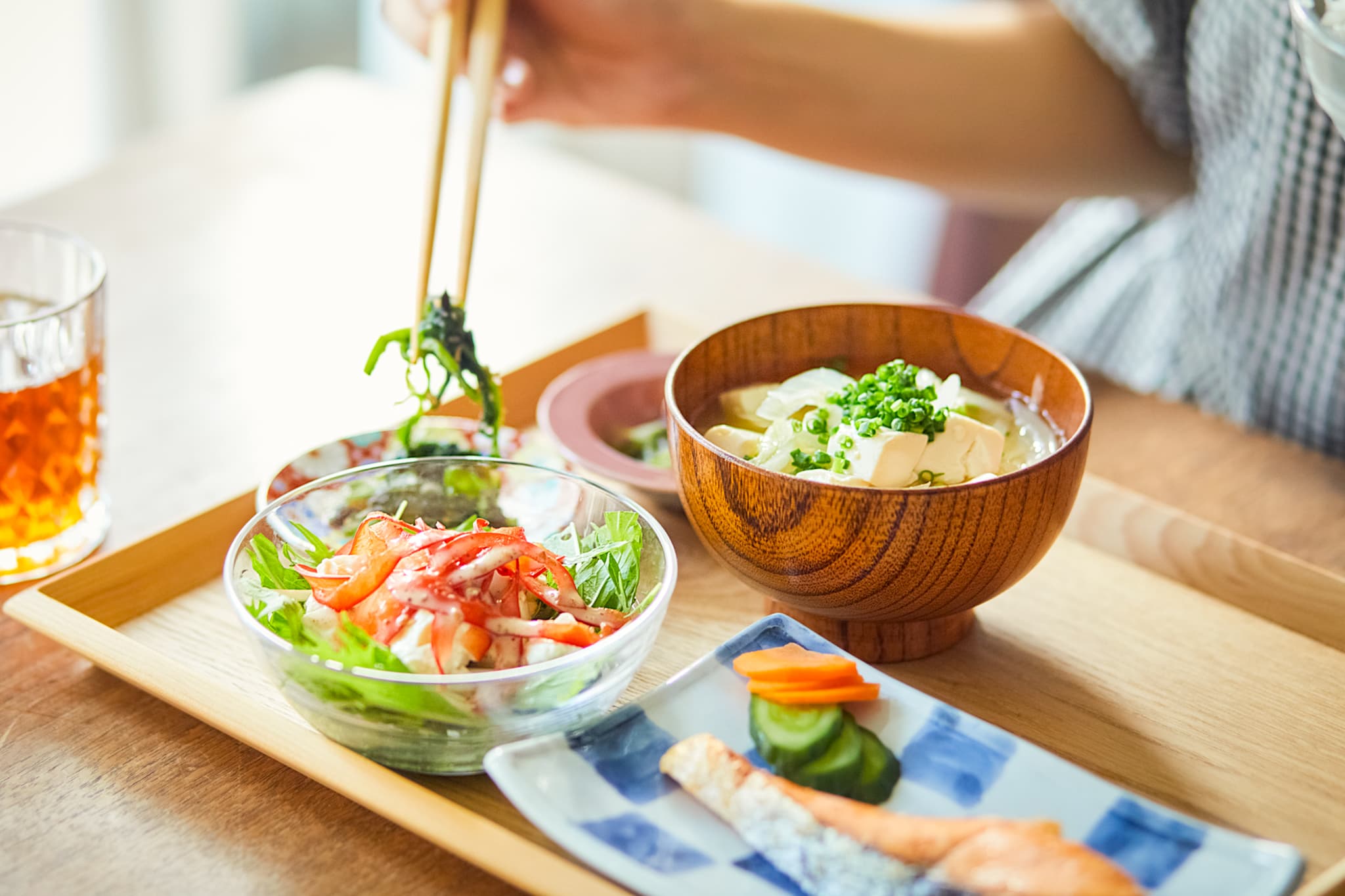 ホームきずなの食事の様子